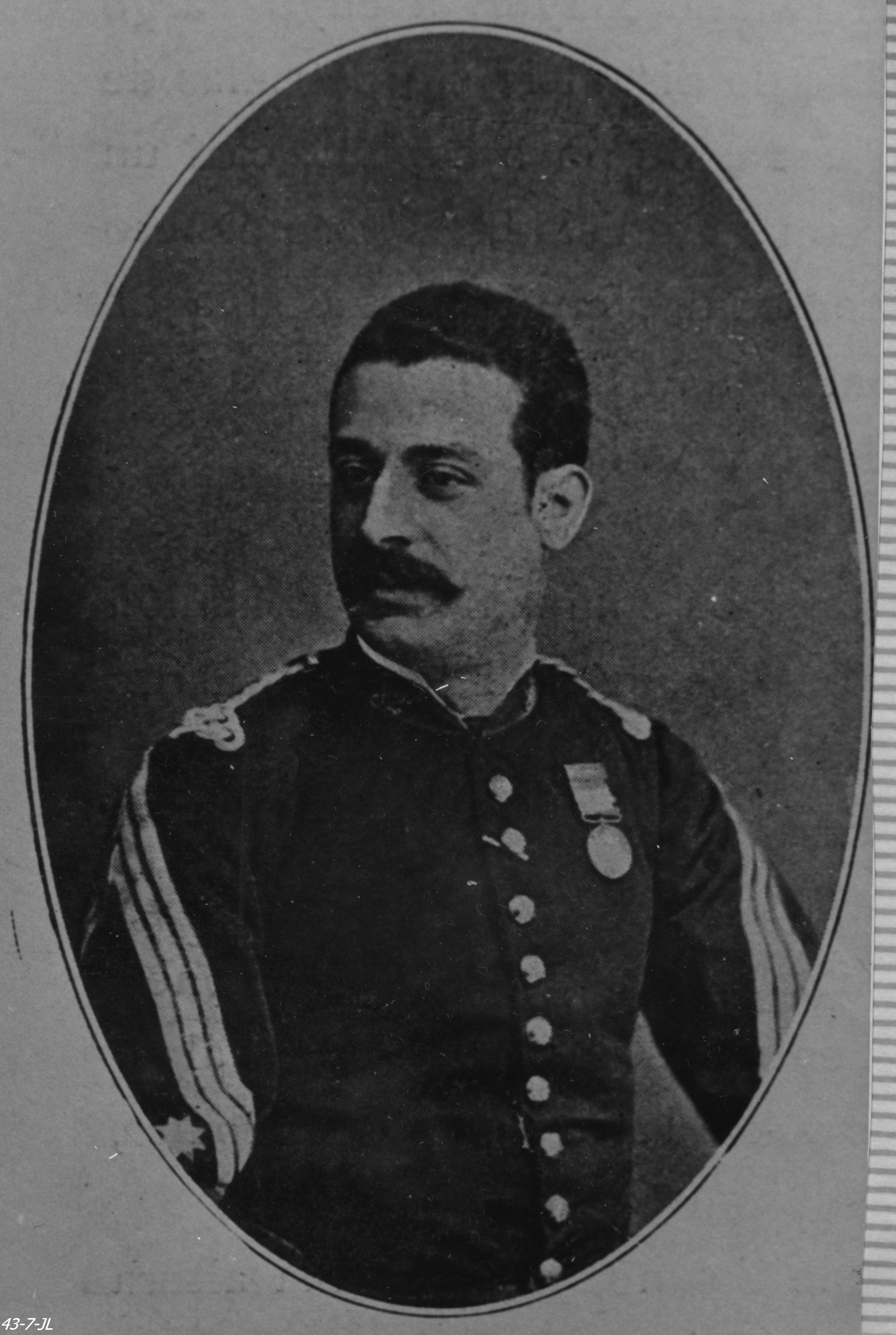 Comandante Rafael Martínez Illescas, muerto heroicamente en la batalla de Coamo. Ref: 43-7, 43-7-JL, 323-19.